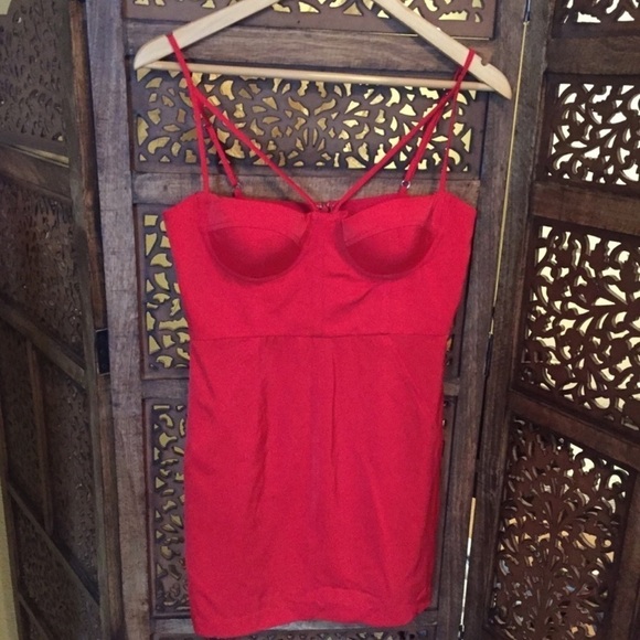 NWT NBD x REVOLVE Red Melanie Bodycon Mini Dress, Size Medium - Picture 4 of 6